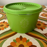 WICKED Medium TUPPERWARE Container Green RETRO