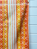 Vintage Orange Cotton Bath Towel