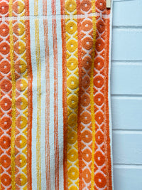 Vintage Orange Cotton Bath Towel