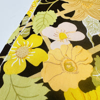 260cms Beautiful Cotton Vintage Fabric Brown Floral print