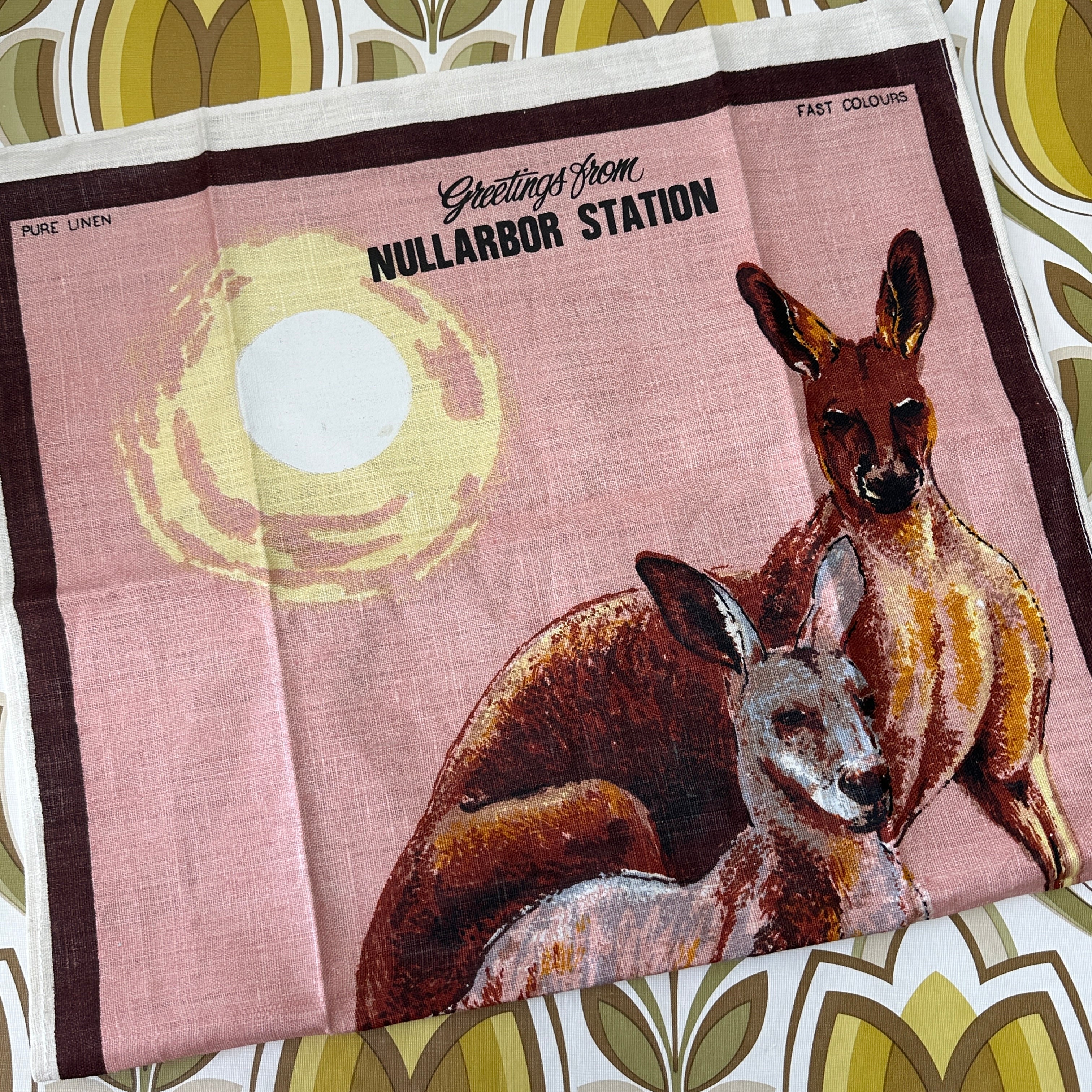 Vintage Linen NULLABOR Station TEA TOWEL UNUSED