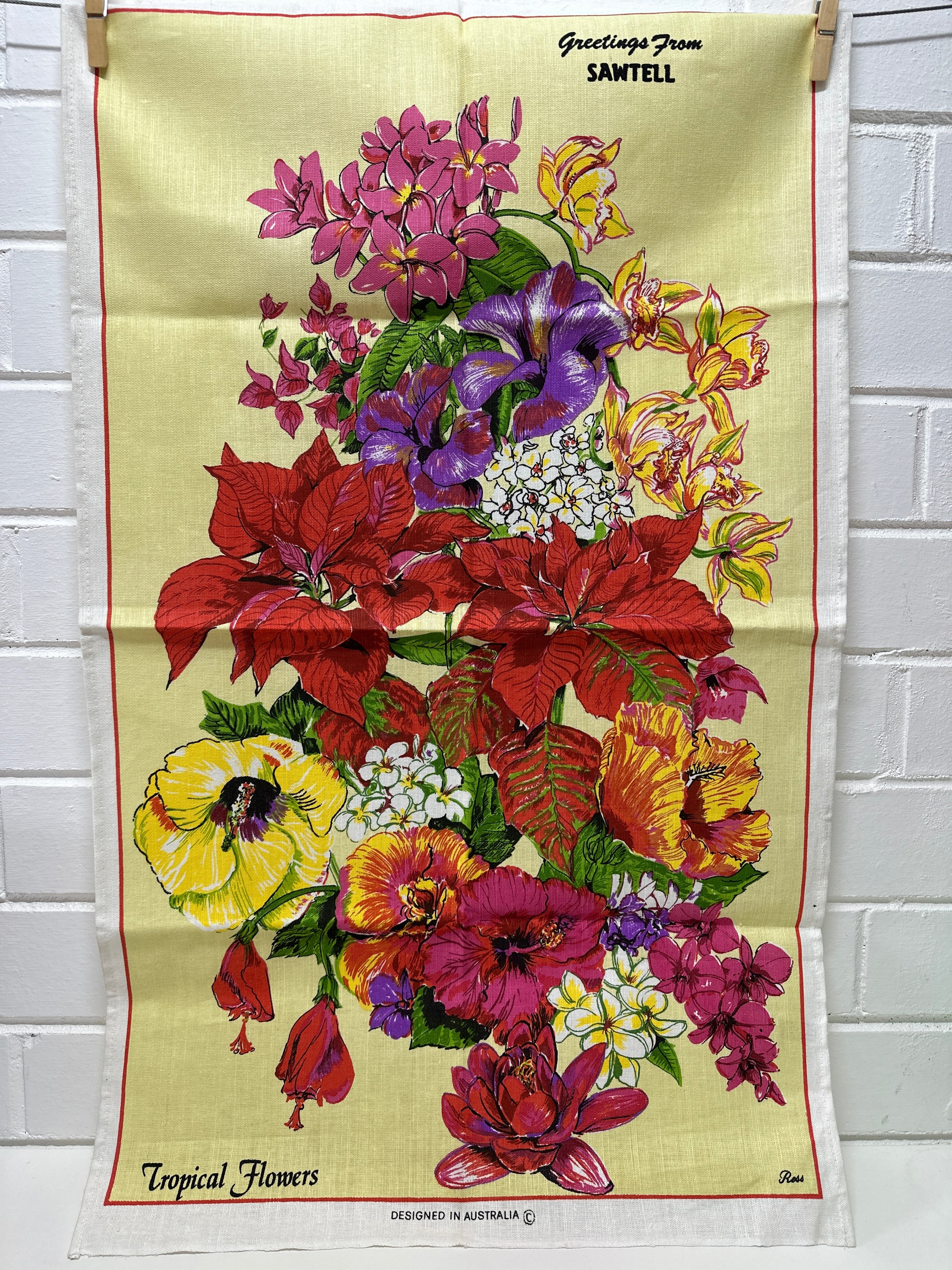 Sawtell Vintage TEA TOWEL UNUSED