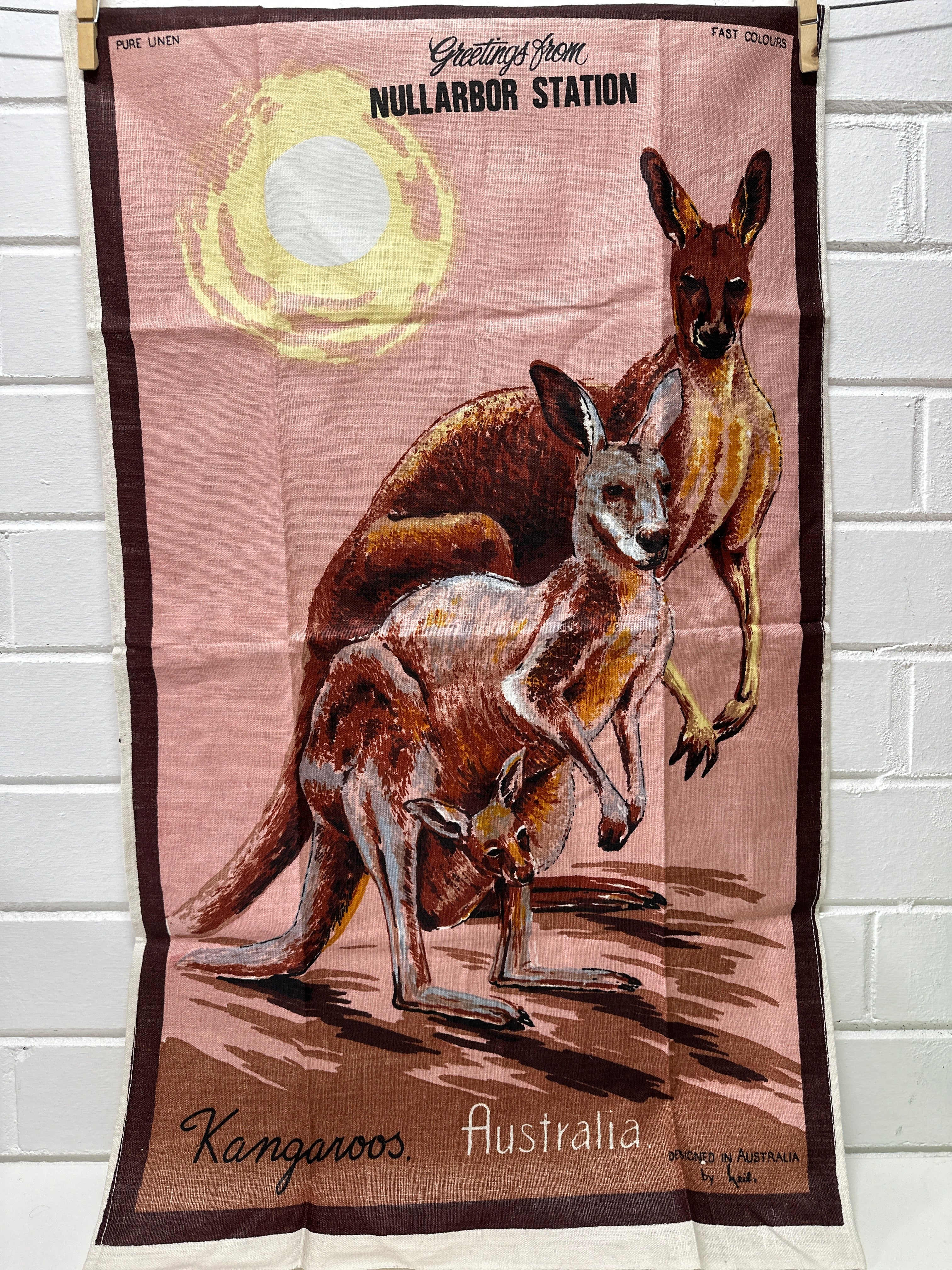 Vintage Linen NULLABOR Station TEA TOWEL UNUSED