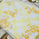 Cotton yellow Floral Sheets PAIR Vintage