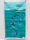 Dolphins Port Victoria LINEN Tea Towel