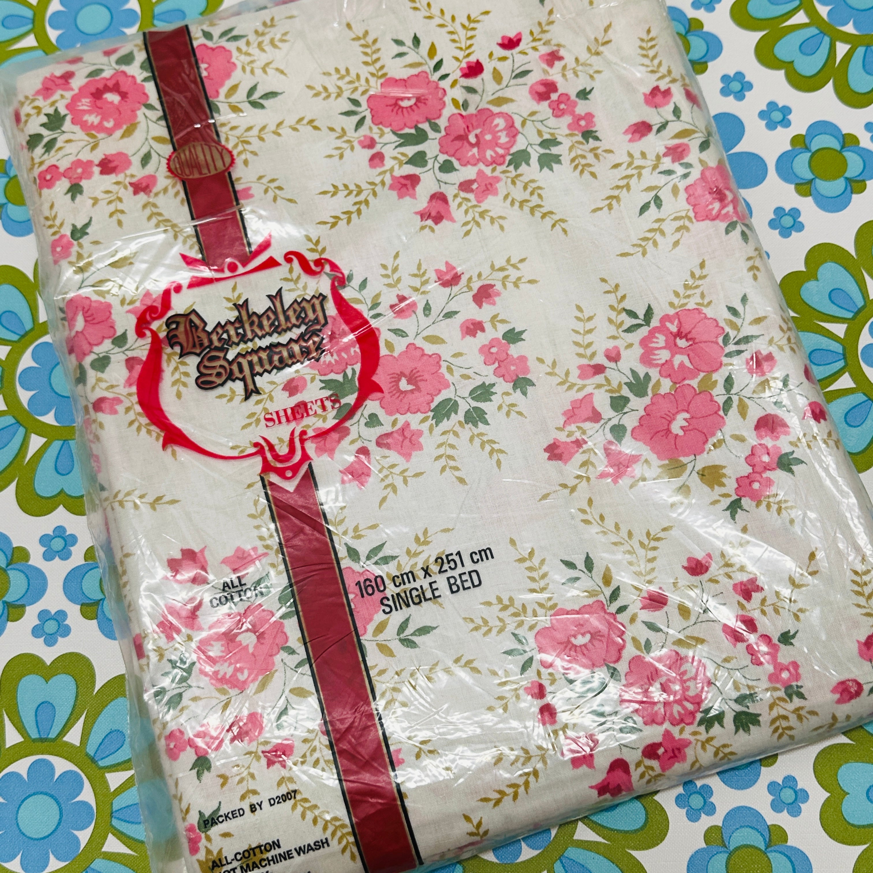 Berkeley Sheets COTTON Vintage Pink Floral Pair