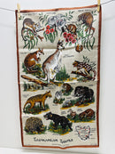 TASMANIA Fauna Linen Tea Towel