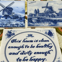 Set of Three Vintage DELFT Tiles