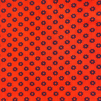300cms Red & Navy Cotton Fabric LOVELY