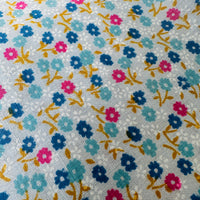 400cms Adorable Vintage Cotton Fabric Blue