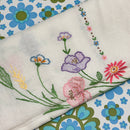 Embroidered Vintage Linen Tablecloth