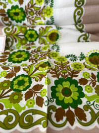 NOS Vintage Table Cloth AMAZING Colours