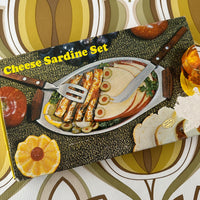 NOS Boxed Retro Cheese Sardine Set