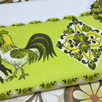 Crisp UNUSED Cotton Vintage Tablecloth Green