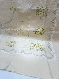 Crisp UNUSED Cotton Vintage Tablecloth Cotton
