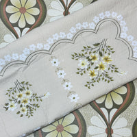 Crisp UNUSED Cotton Vintage Tablecloth Cotton