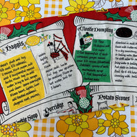 Vintage Linen Tea Towel Scottish Recipes