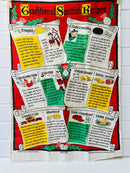 Vintage Linen Tea Towel Scottish Recipes