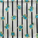 80cms Adorable Vintage Blue Flowers