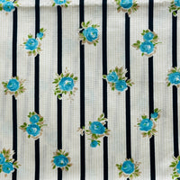 80cms Adorable Vintage Blue Flowers