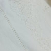 Stunning Vintage Italian All Cotton Sheet Embroidered