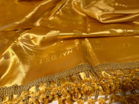 Beautiful Vintage Yellow Brocade Bedspread GOLD