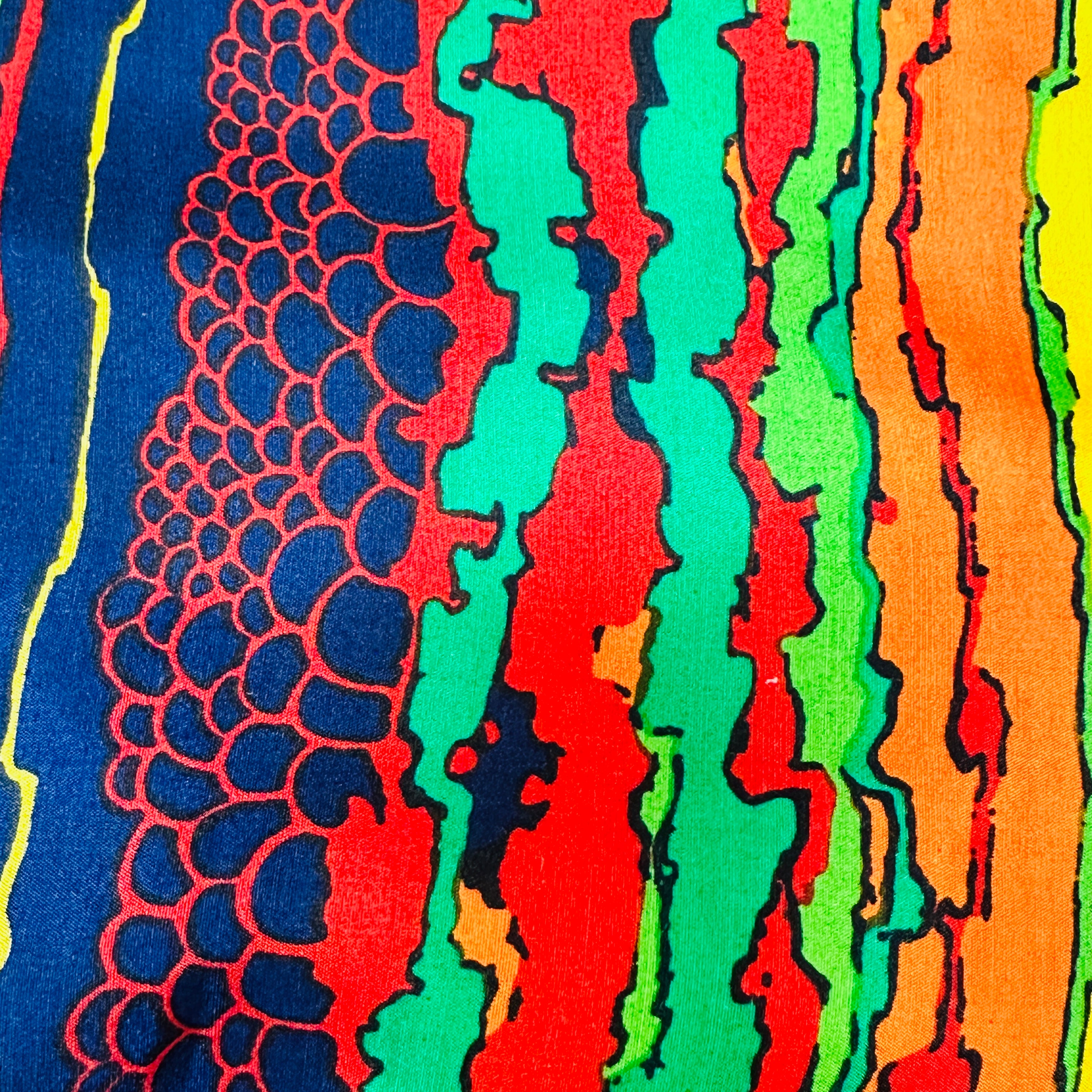 610cms HUGE Lot Bright Funky Fabric SILK