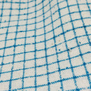 280cms Thick Vintage Upholstery Fabric Aqua & White