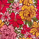 160cms Bright Pink Modern Floral Fabric