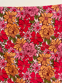 160cms Bright Pink Modern Floral Fabric