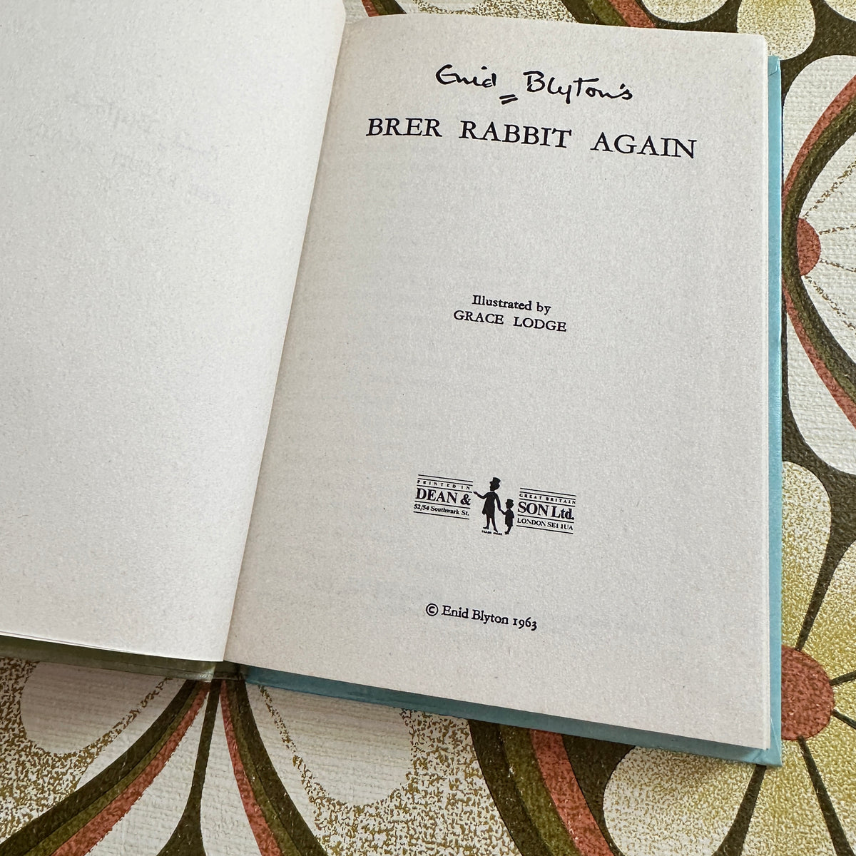 Brer Rabbit Again Brer Rabbit Again Enid Blyton Retro VINTAGE Book – Pink Peacock