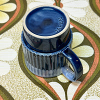 Vintage Blue Stackable Japan Mug