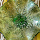 Retro Green CARNIVAL Glass Bowl