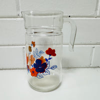 Vintage Floral Glass JUG