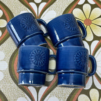 Set of FOUR Japan Mugs 70's