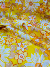 245cms Cute Cotton Sheet Bright Yellow Florals