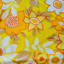 245cms Cute Cotton Sheet Bright Yellow Florals