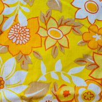 245cms Cute Cotton Sheet Bright Yellow Florals