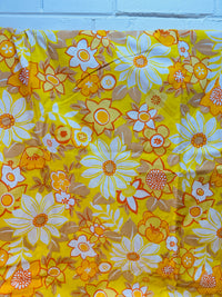 245cms Cute Cotton Sheet Bright Yellow Florals