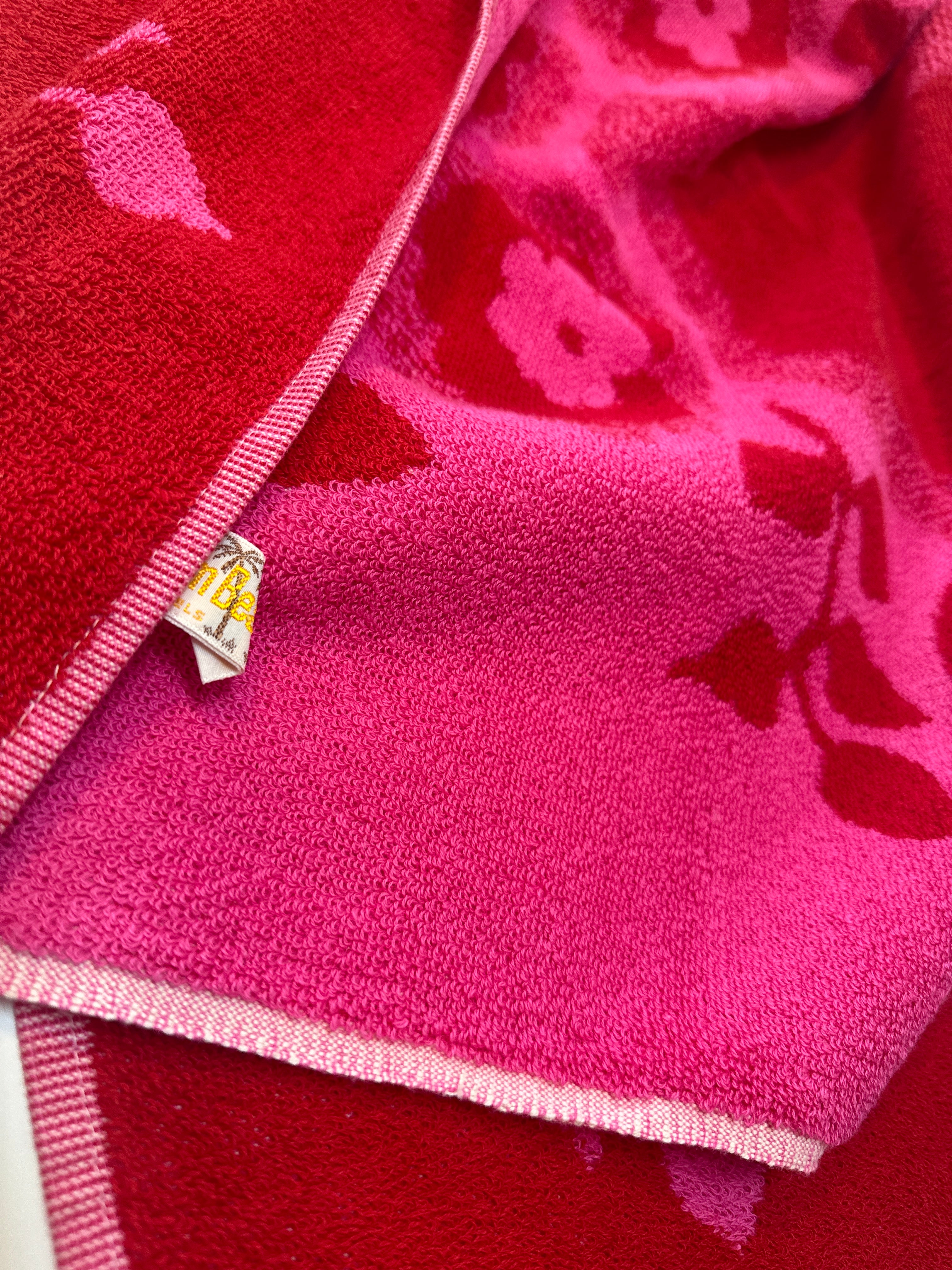 FUN Bright UNUSED Vintage Bath Towel PALM BEACH