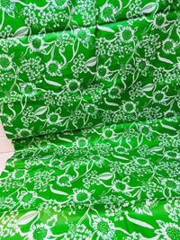 290cms Sweet Green Vintage Cotton Floral FABRIC