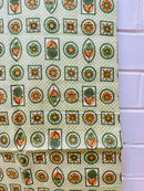 240cms Vintage Cotton Farbic Green & Orange Print