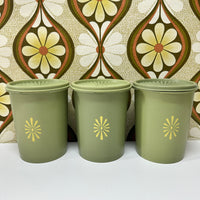 Sage Green Vintage TUPPERWARE Containers Set of THREE