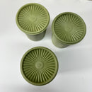 Sage Green Vintage TUPPERWARE Containers Set of THREE