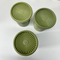 Sage Green Vintage TUPPERWARE Containers Set of THREE