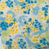 300cms Modern Cute Blue & Yellow Floral FABRIC