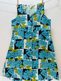 Retro Vintage Women's Dress AMAZING Blue Floral