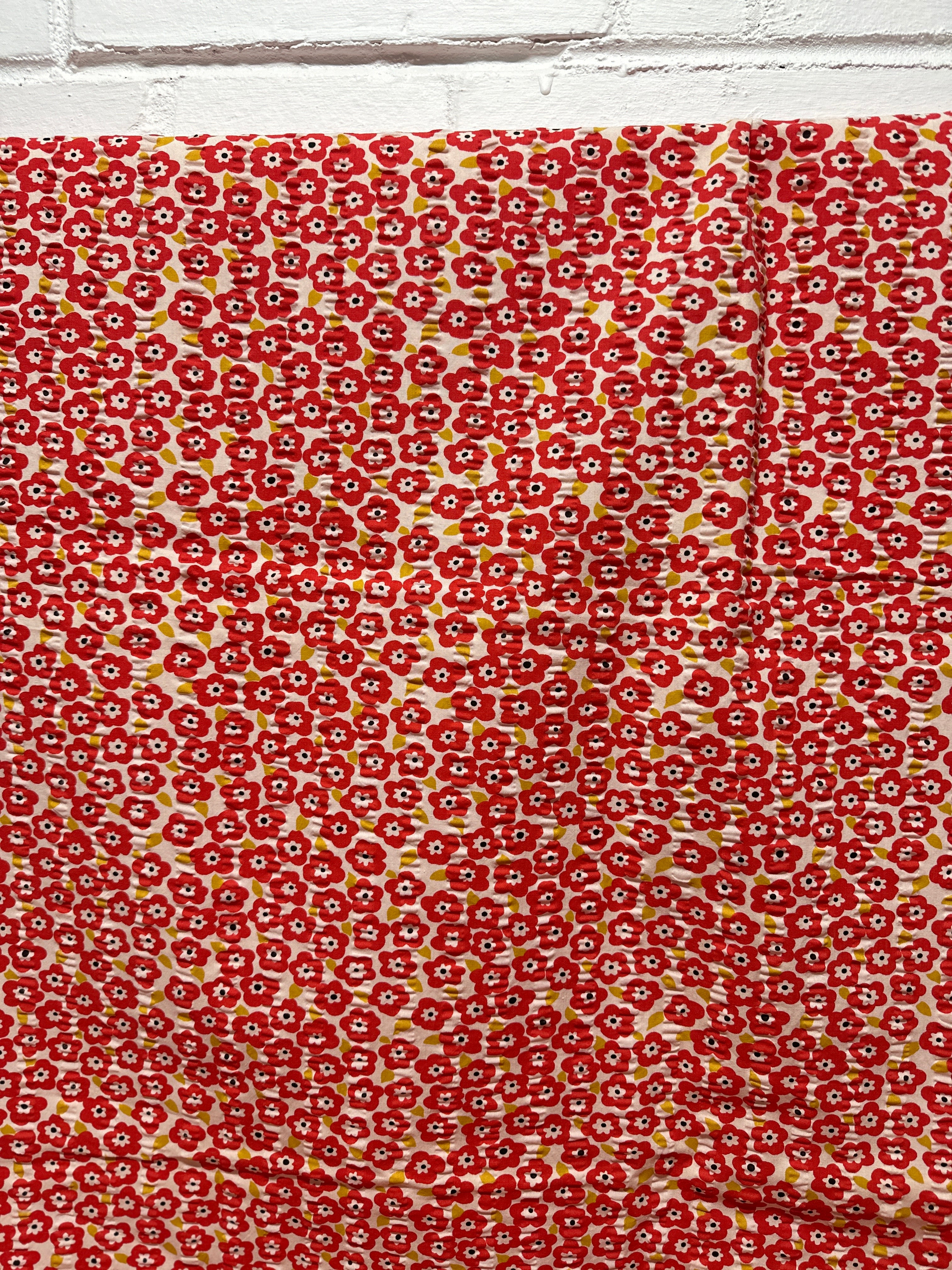 190cms Playful Red & White Fabric