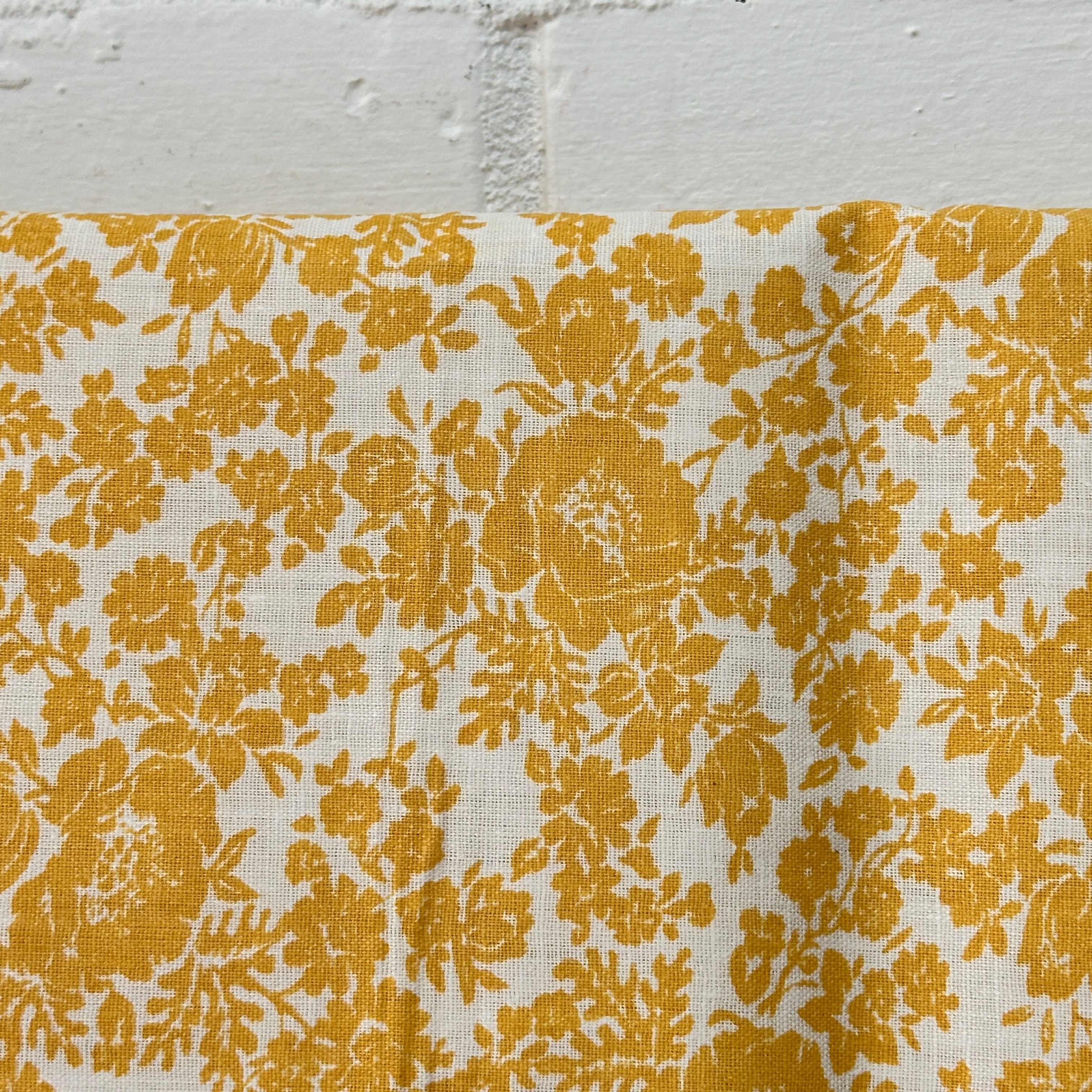 220cms Cute UNUSED Mustard Sheet Fabric