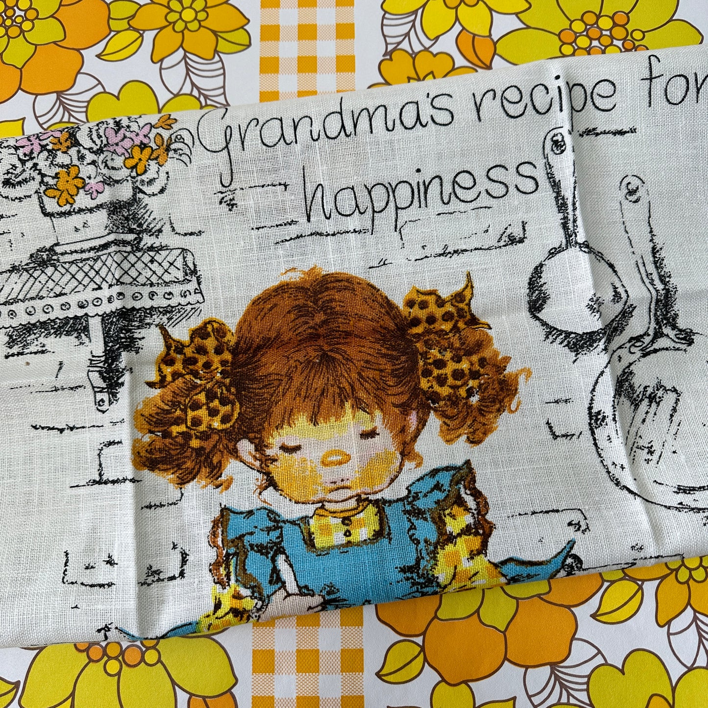 Grandma's Recipe for Happiness Tea Towel